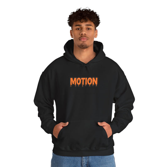 Motion Graphic Hoodie — Orange Drip Logo Pullover