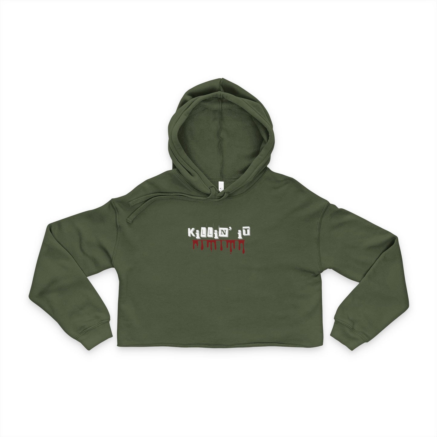 Killin’ It Cropped Raw Hem Hoodie — Trendy Women’s Streetwear Athleisure Sweatshirt for All Seasons