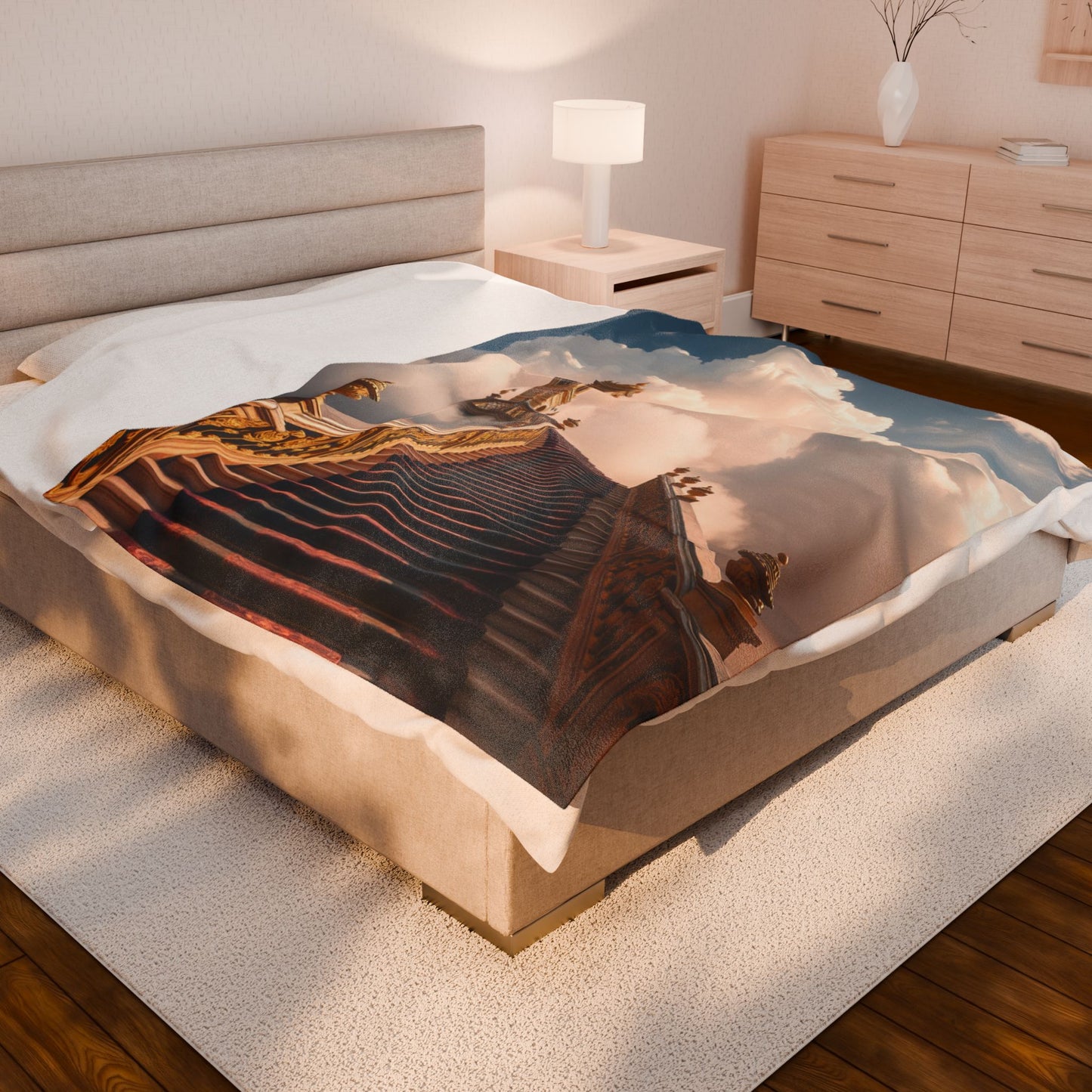 Dreamy Stairway Blanket – Soft Plush Throw for Nursery, Self-Care & Whimsical Home Décor