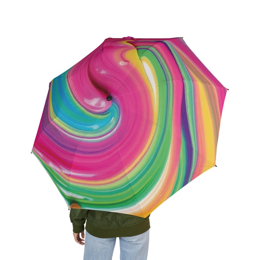 Colorful Foldable Umbrella | Vibrant Summer & Festival Rain Umbrella – Compact Travel Gift