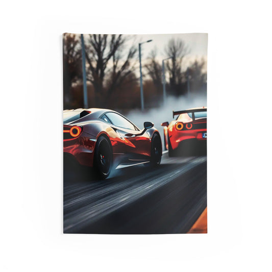 Racing Cars Tapestry | Large Wall Hanging for Car Enthusiasts & Man Cave Decor