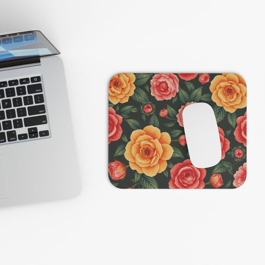 Floral Mouse Pad - Vibrant Rose Design, Office Decor, Gift for Her, Home Office Accessory, Computer Essentials