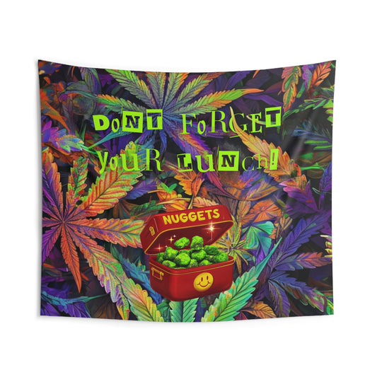 Colorful Psychedelic Marijuana “Nugget” Wall Tapestry