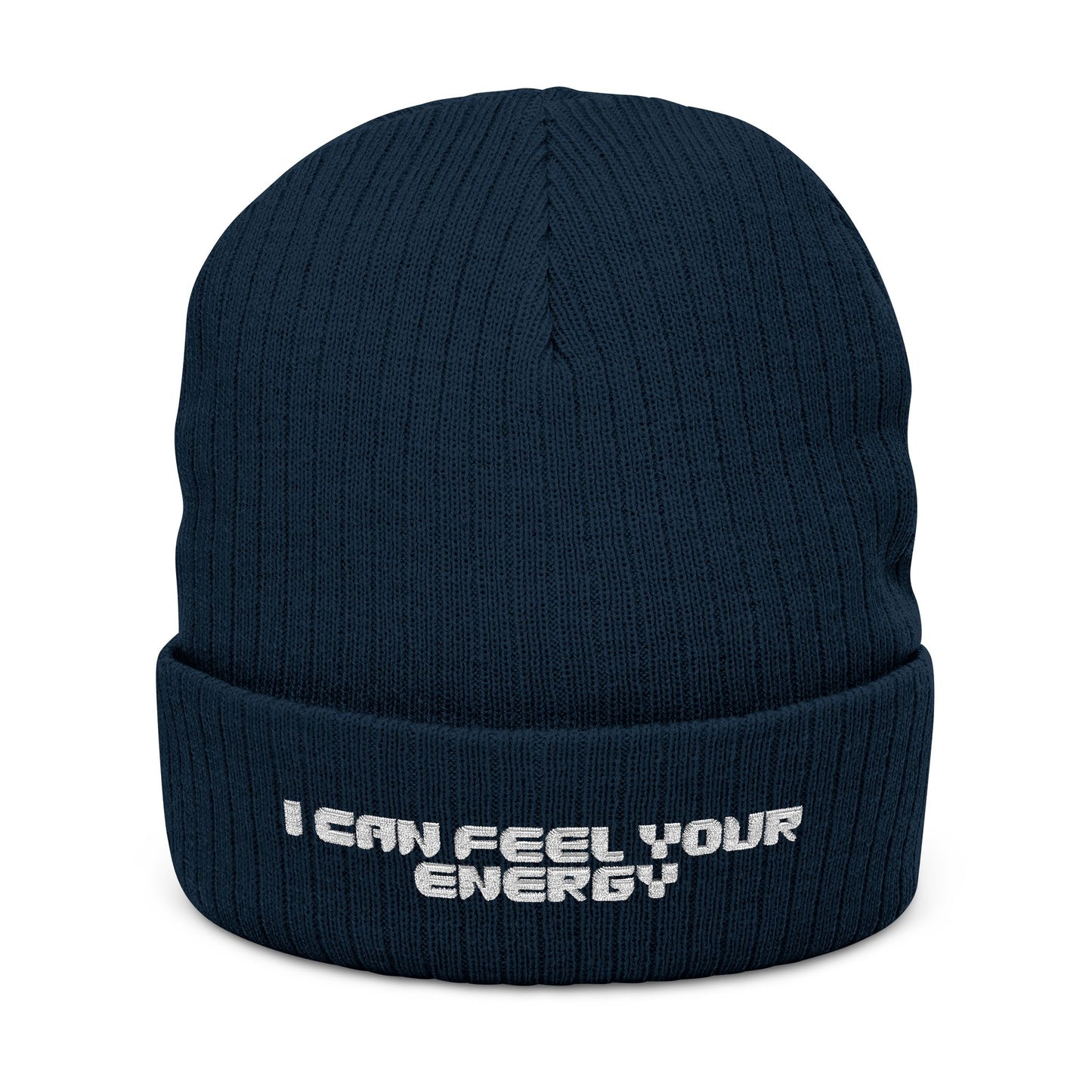 I Can Feel Your Energy Embroidered Beanie – Cozy Winter Hat, Casual Knit, Trendy Fashion Accessory, Gift for Him or Her