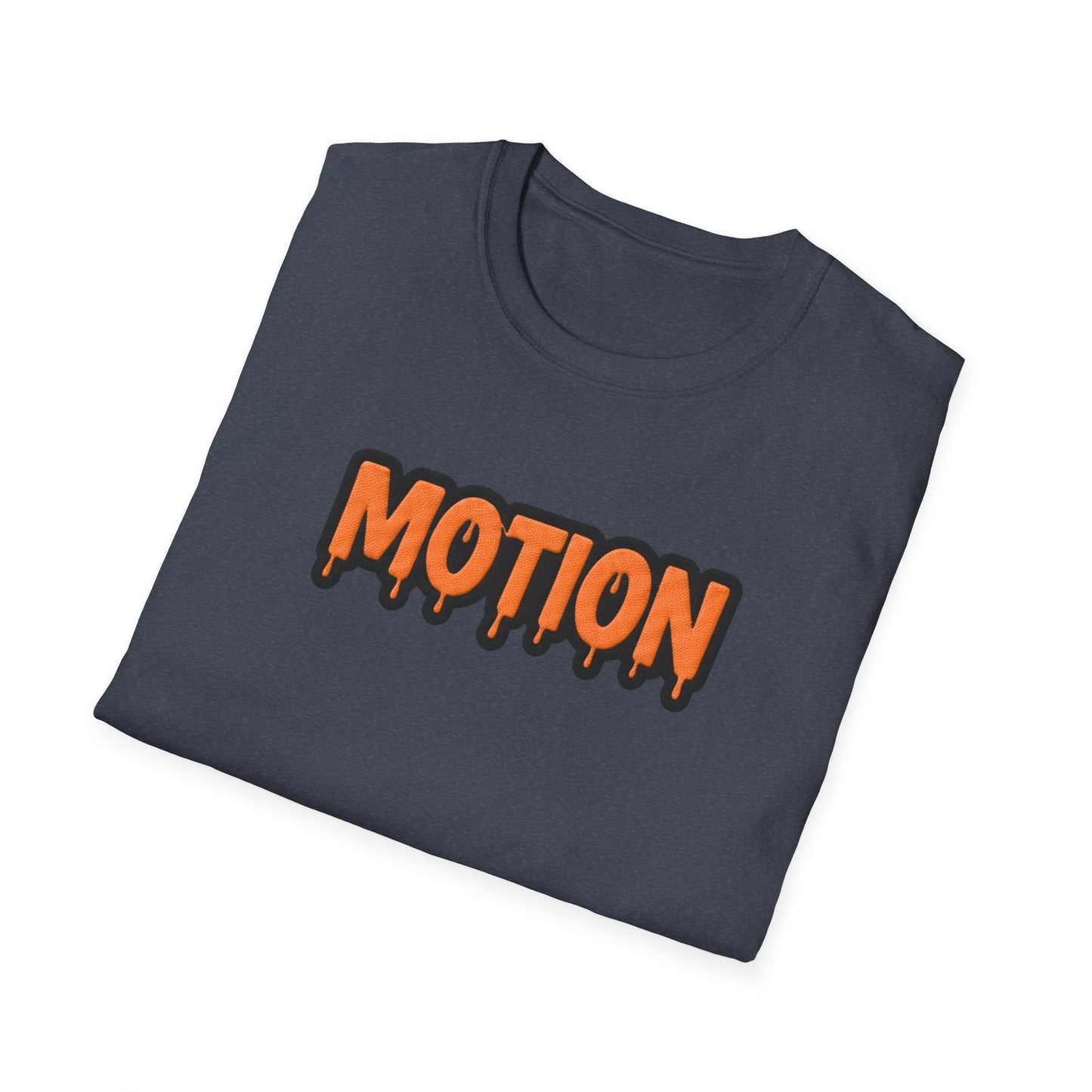 Motion Drip Graphic T‑Shirt — Retro Orange Streetwear Tee