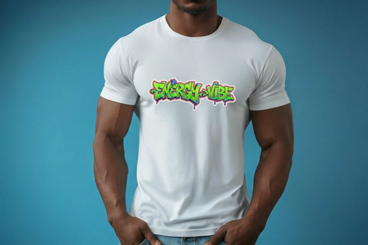 Energy > Vibe T-Shirt — Neon Green Graffiti Streetwear Tee