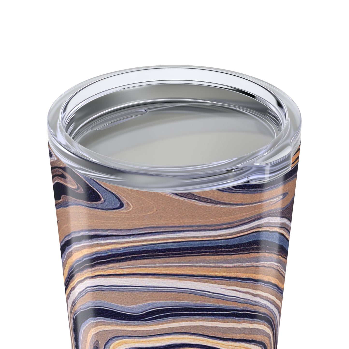 Cream & Blue Paint Swirl 20oz Tumbler | Stylish Stainless Steel Travel Mug for Coffee, Tea & Gifts