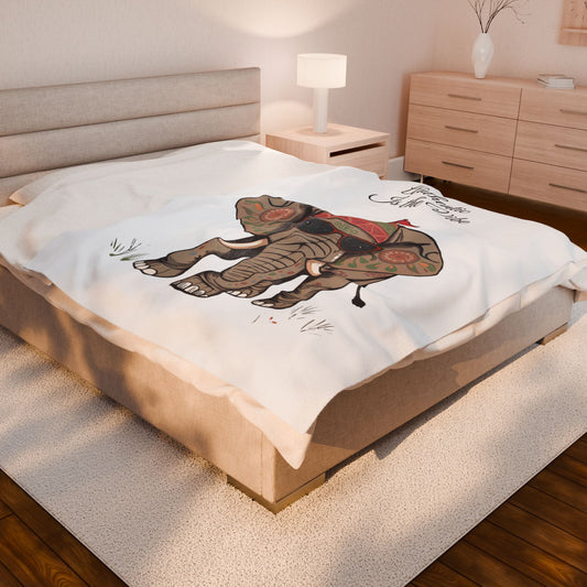 “Authentic is the Vibe” Velveteen Plush Blanket — Soft, Luxurious Throw for Self-Care, Positivity & Inspirational Home Décor