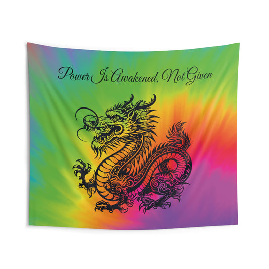 Vibrant Dragon Wall Tapestry | Fantasy & Mystical Boho Wall Art for Dragon Lovers