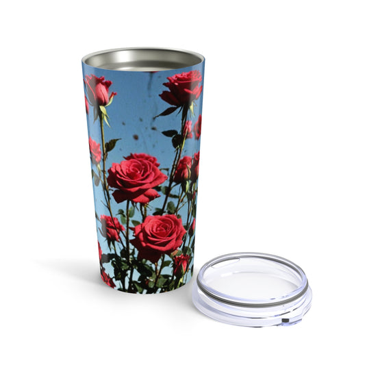 Rose Tumbler 20oz — Stainless Steel Insulated Travel Mug, Floral Boho Drinkware & Gift for Her