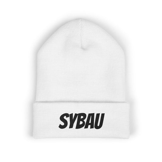 SYBAU" Essential Beanie | | Zero Tolerance For The Disrespectful | High-Frequency Statement Knit