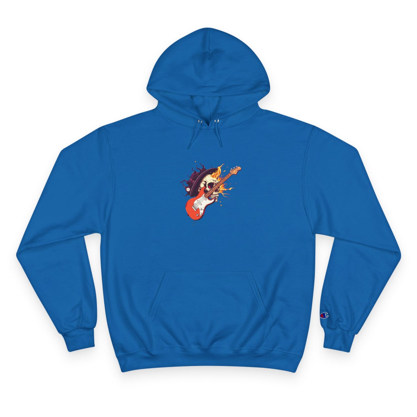 Guitar Lover Champion Hoodie – Music Lover Sweatshirt, Casual Unisex Hoodie, Cozy Streetwear, Unique Guitar Design, Gift for Friends