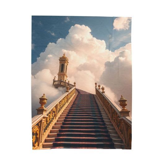 Dreamy Stairway Blanket – Soft Plush Throw for Nursery, Self-Care & Whimsical Home Décor