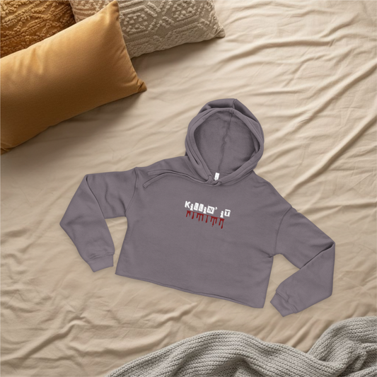 Killin’ It Cropped Raw Hem Hoodie — Trendy Women’s Streetwear Athleisure Sweatshirt for All Seasons