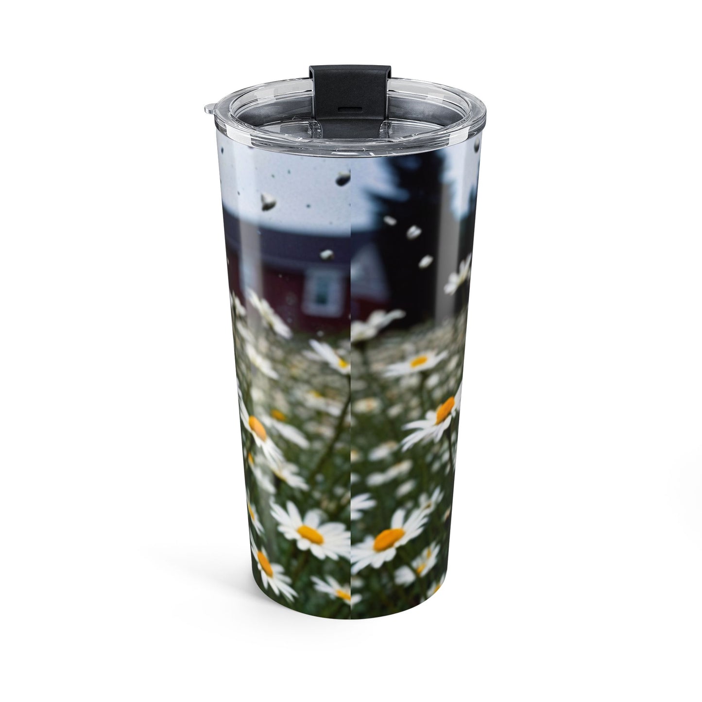 Alternate view of Sunflower 20oz tumbler with lid — floral insulated drinkware by The Inner Horizon Collective