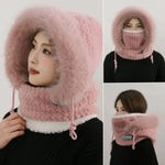 Knit Winter Hood Scarf Set