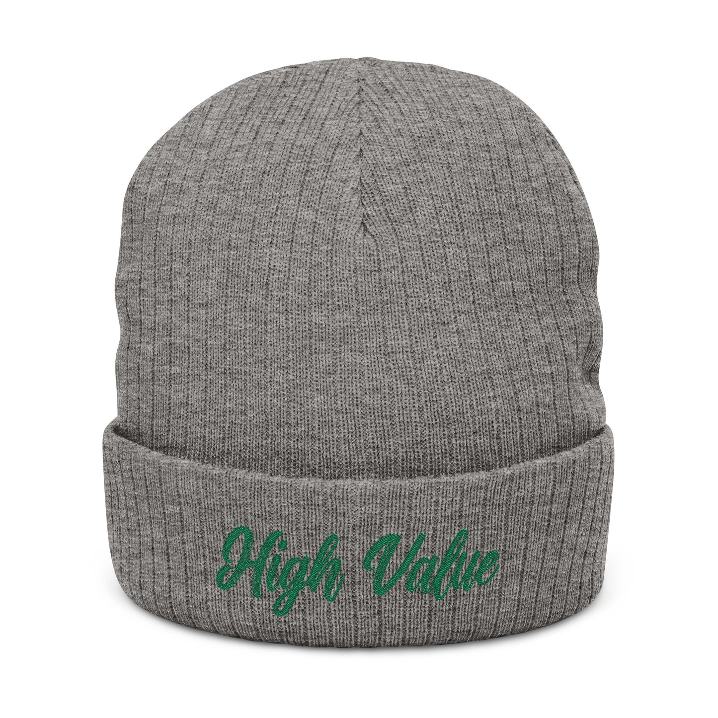 High Value Embroidered Ribbed Beanie – Cozy Winter Hat, Stylish Knit Accessory, Gift for Him or Her