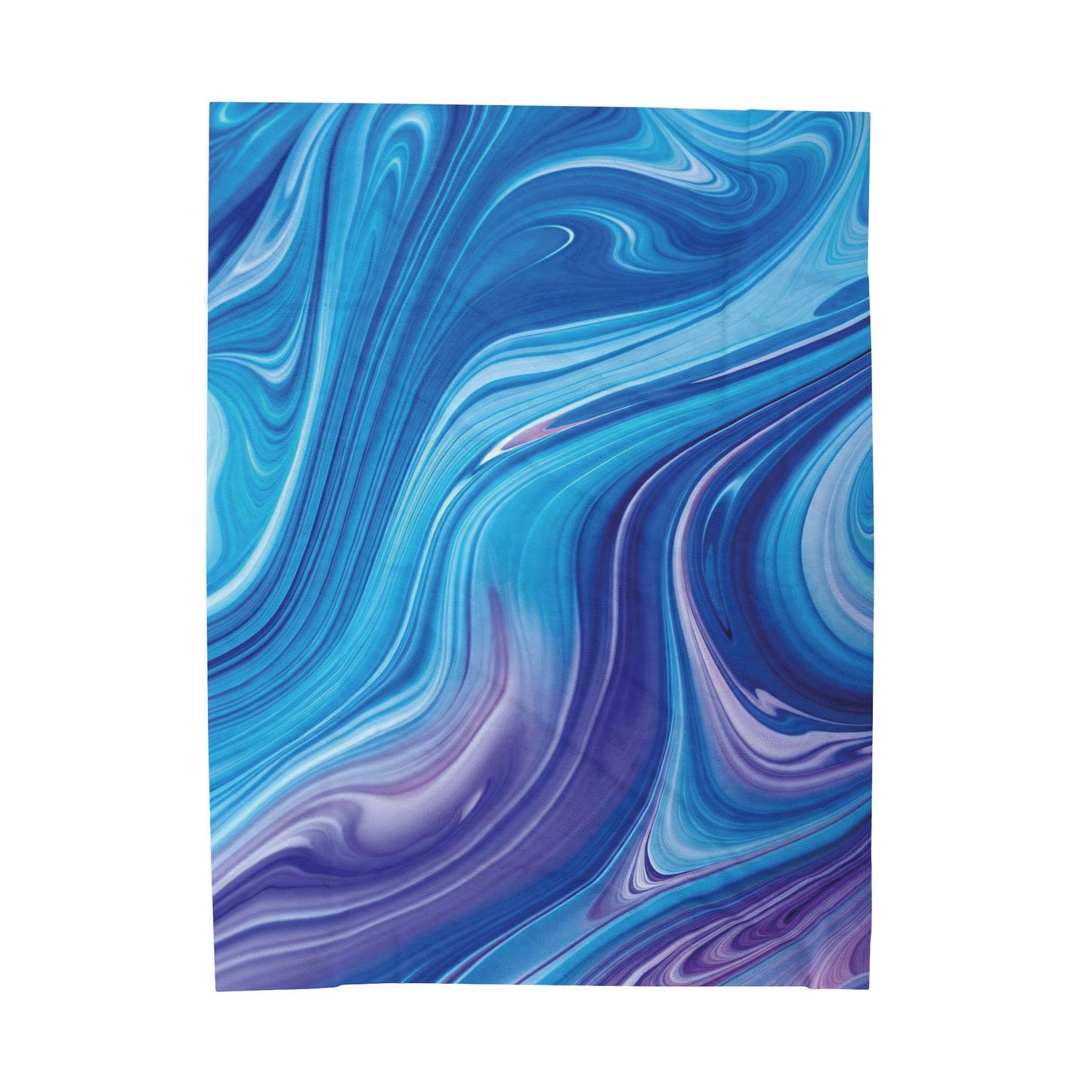 Blue & Purple Marble Velveteen Plush Blanket – Soft Modern Throw for Nurseries, Self-Care Spaces & Contemporary Home Décor