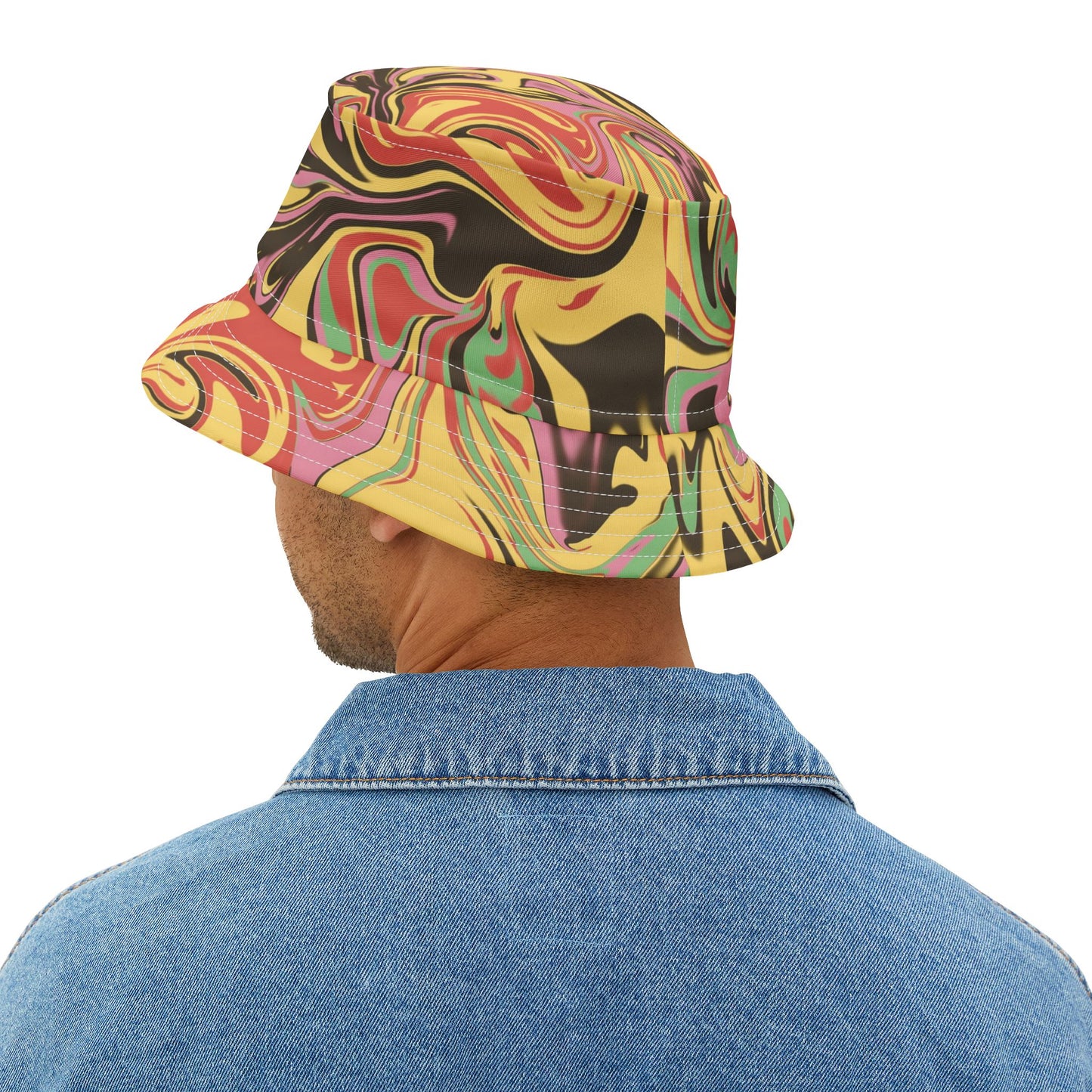 Vibrant Abstract Bucket Hat | Colorful Summer & Festival Hat – Unisex Stylish Sunwear