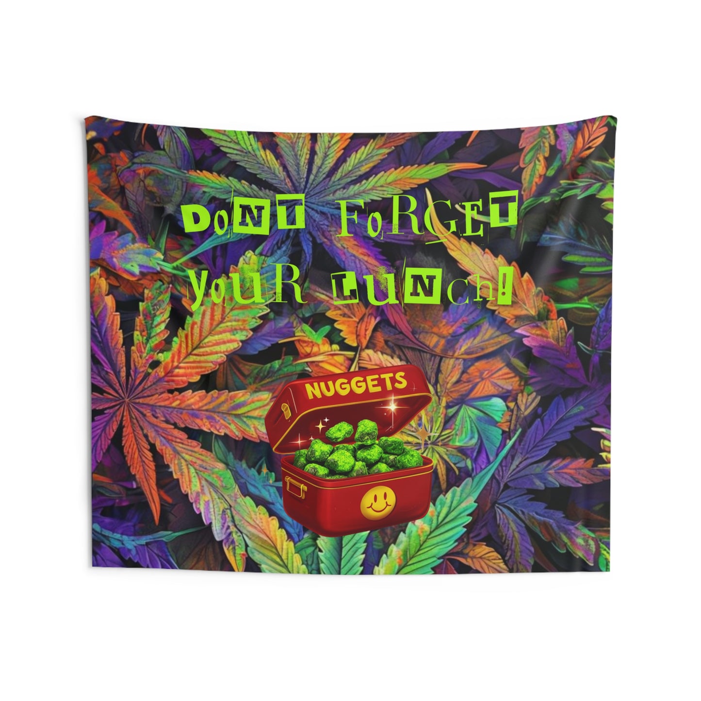 Colorful Psychedelic Marijuana “Nugget” Wall Tapestry