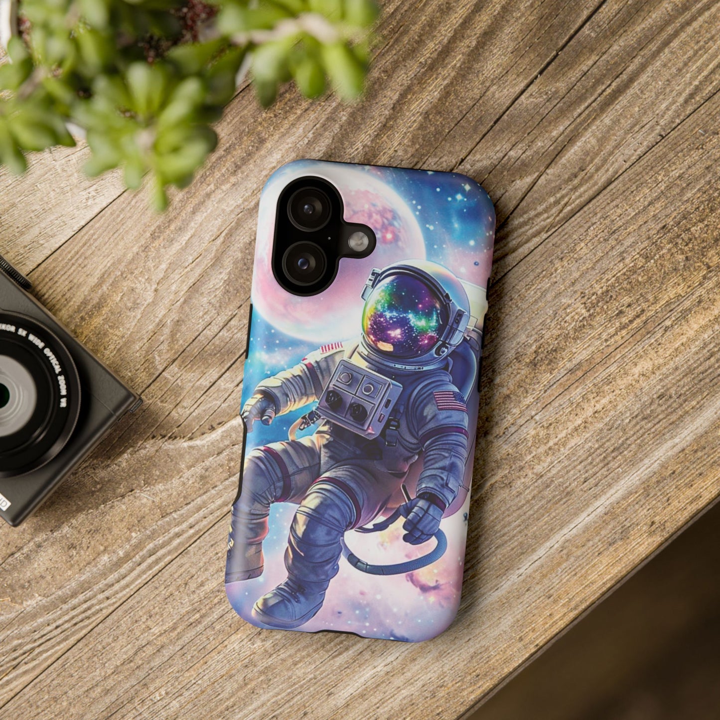 Astronaut Galaxy Phone Case | Impact-Resistant Space-Themed Cover for iPhone & Android