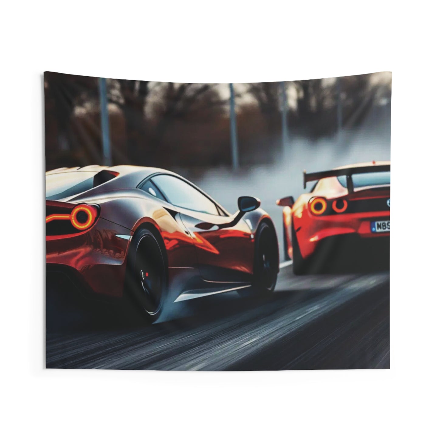 Racing Cars Tapestry | Large Wall Hanging for Car Enthusiasts & Man Cave Decor