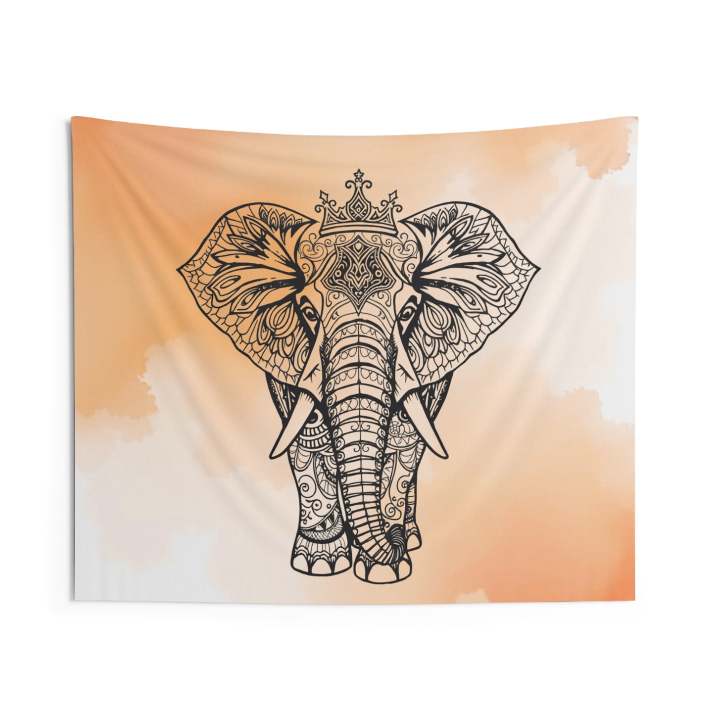 Elephant Mandala Wall Tapestry — Boho Indian-Inspired Home Decor