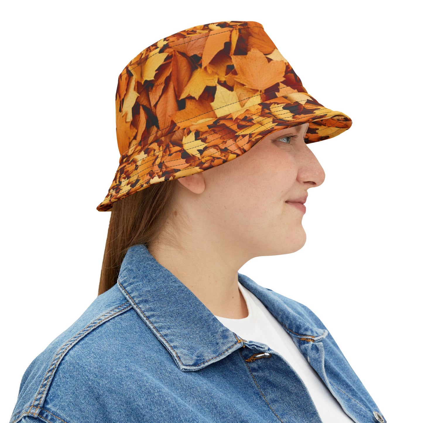 Autumn Leaves Bucket Hat | Fall Fashion, Outdoor & Festival Hat – Unisex Seasonal Accessory