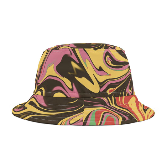 Vibrant Abstract Bucket Hat | Colorful Summer & Festival Hat – Unisex Stylish Sunwear