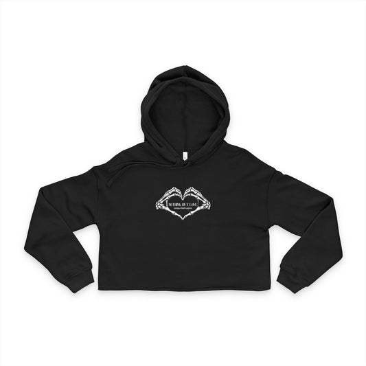 Nothing But Love Cropped Raw Hem Hoodie — Trendy Women’s Streetwear Sweatshirt for Fall