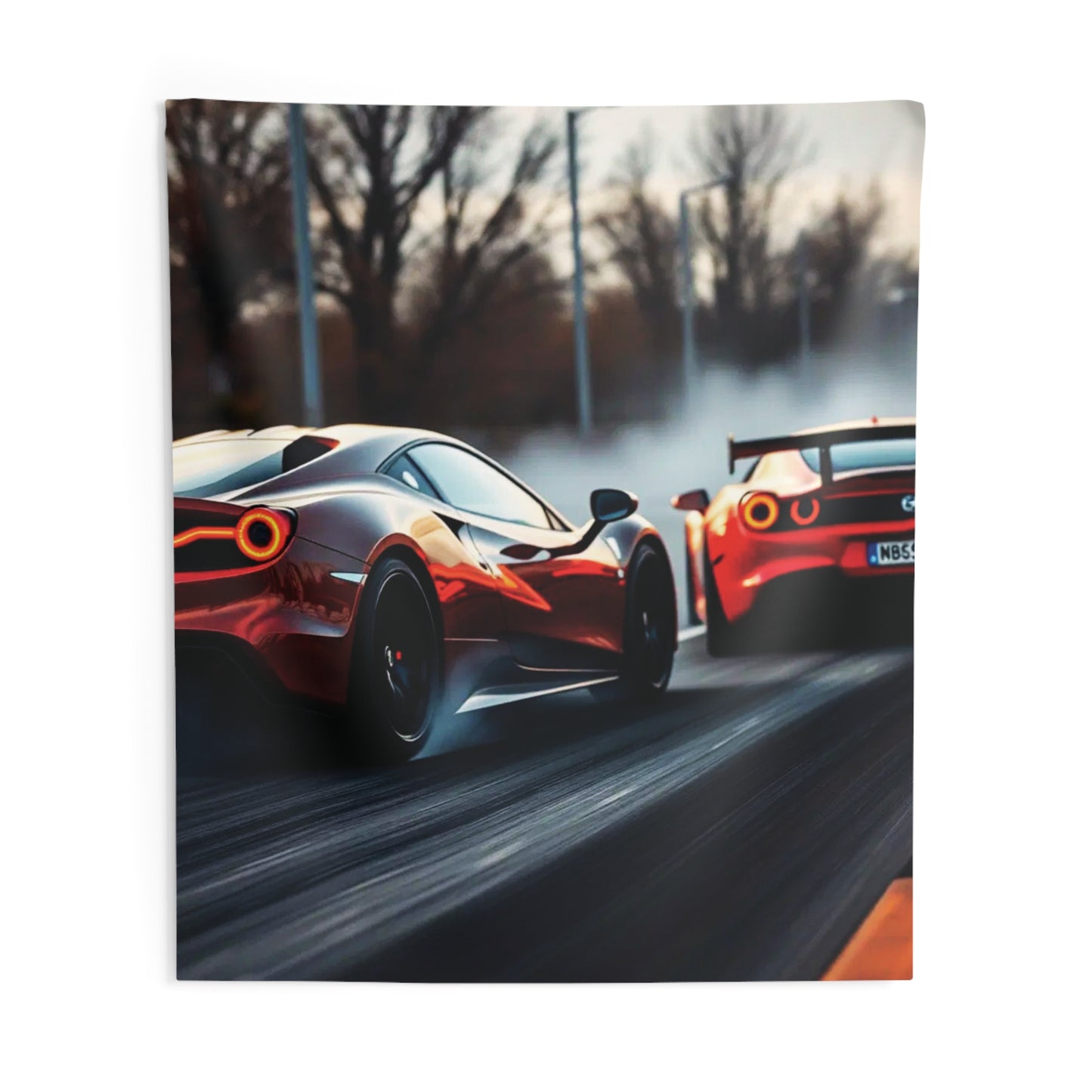 Racing Cars Tapestry | Large Wall Hanging for Car Enthusiasts & Man Cave Decor