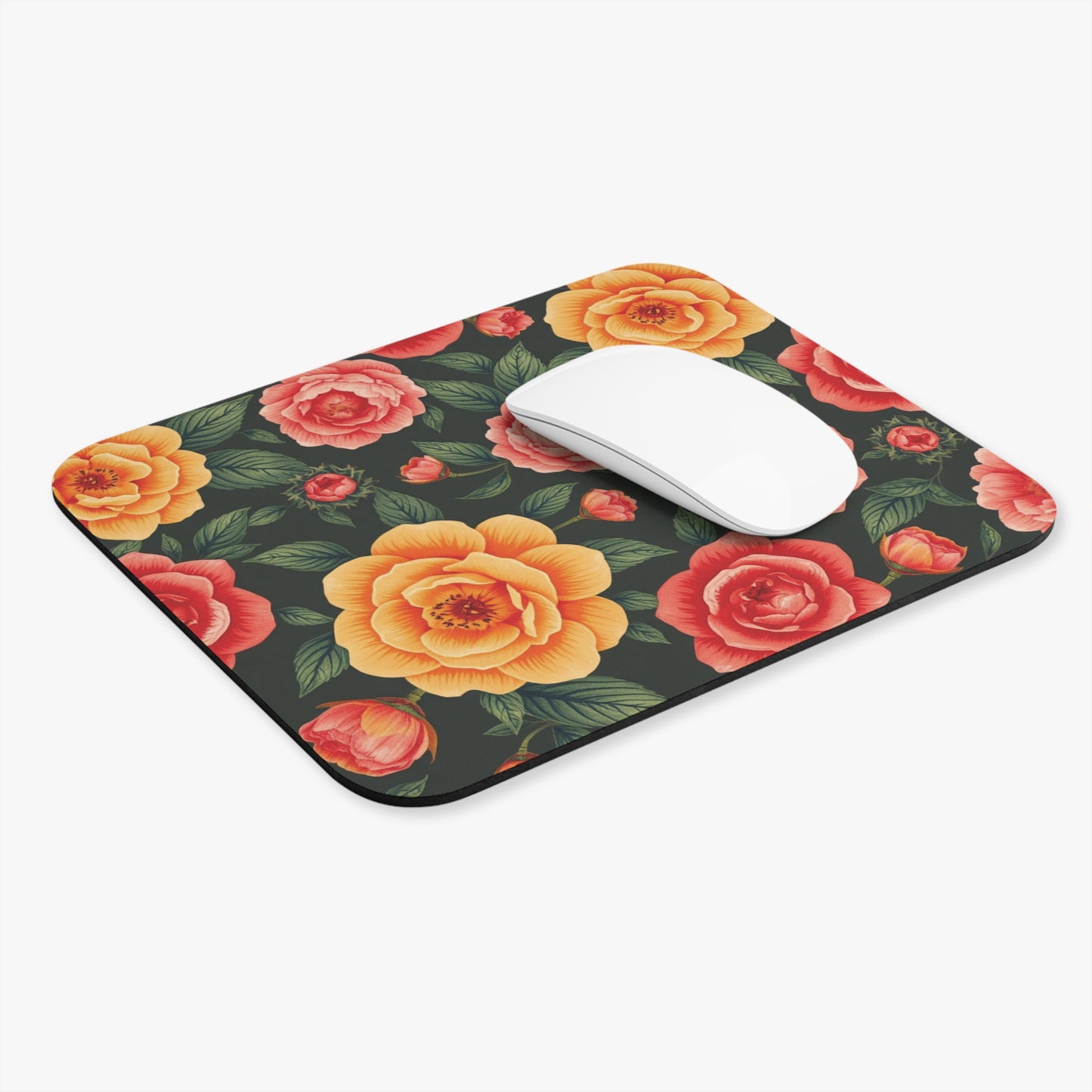 Floral Mouse Pad - Vibrant Rose Design, Office Decor, Gift for Her, Home Office Accessory, Computer Essentials