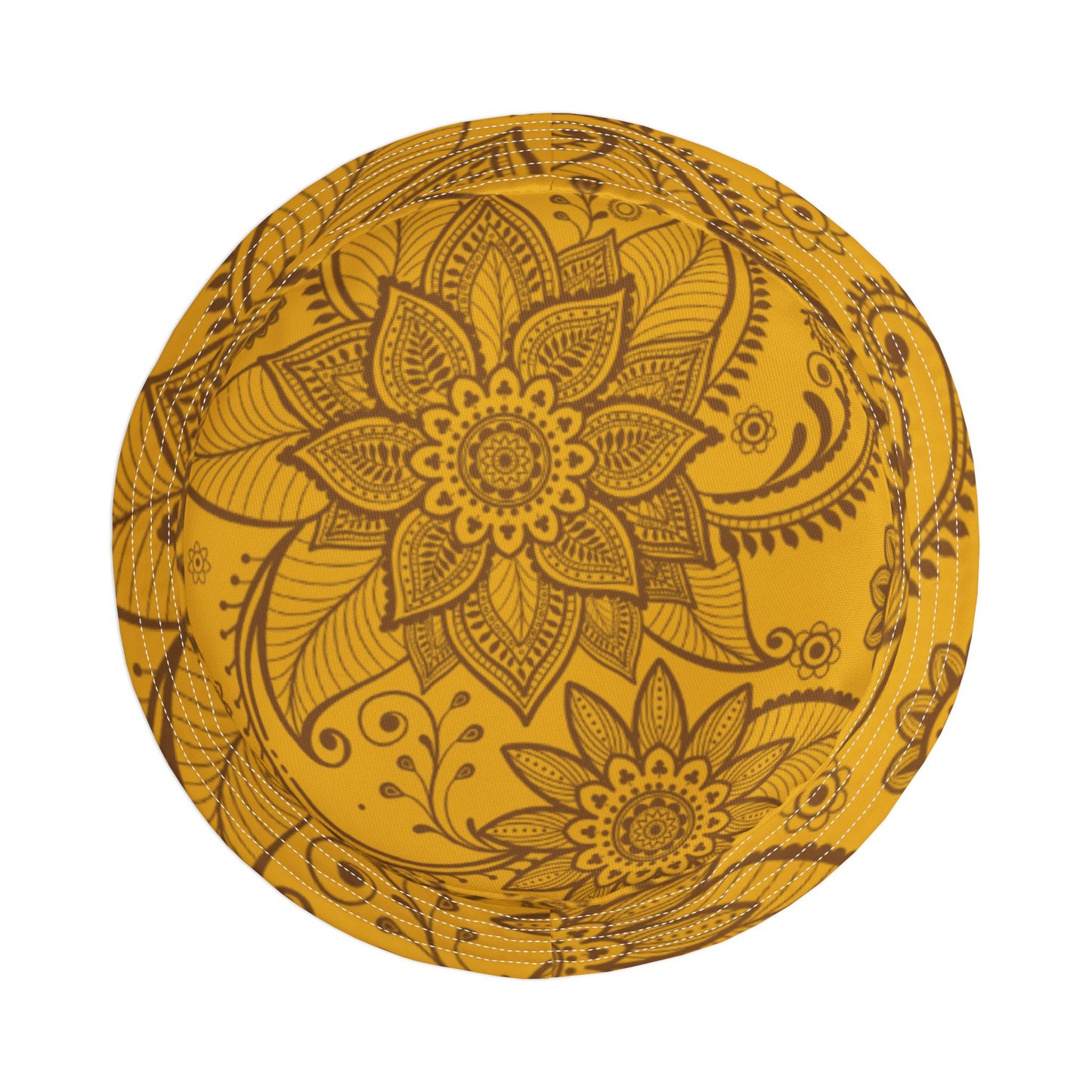 Yellow Floral Bucket Hat | Boho Chic Summer & Festival Hat – Unisex Stylish Sunwear