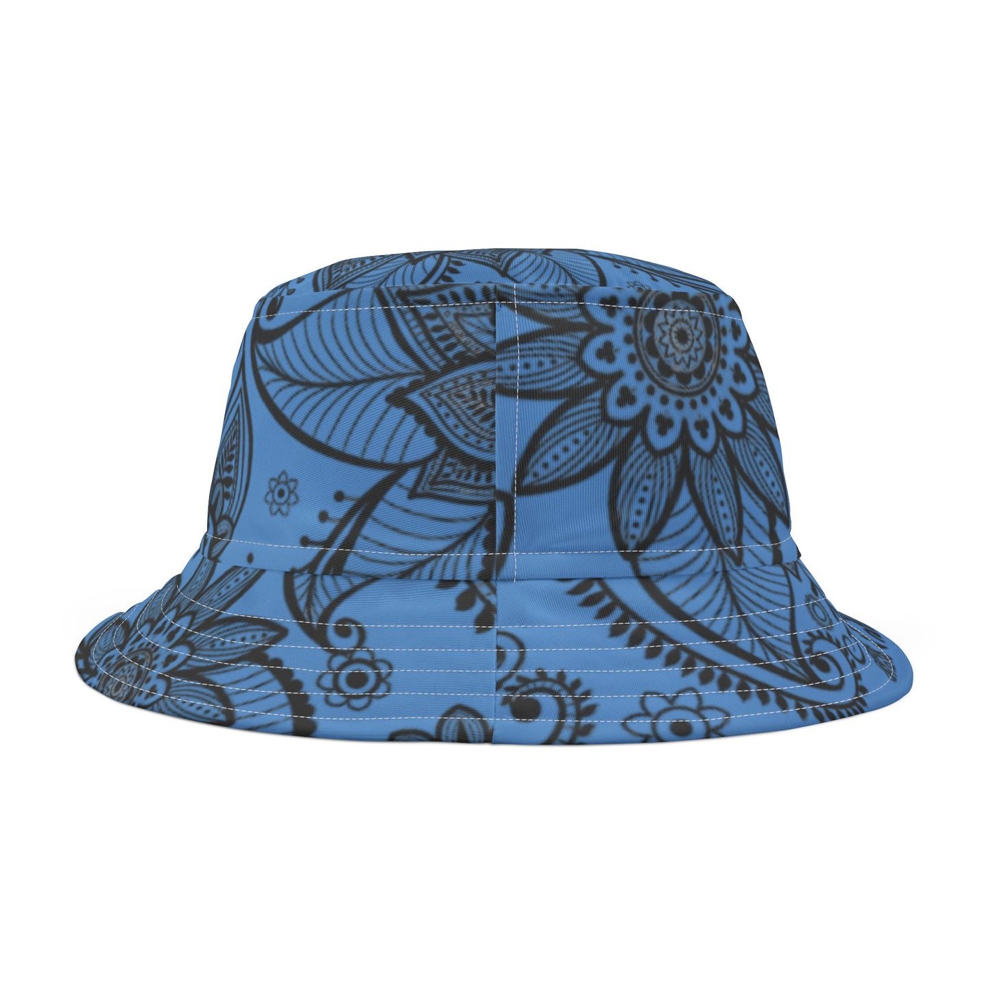Blue Floral Bucket Hat | Unisex Summer & Festival Hat – Stylish Beachwear Sun Hat