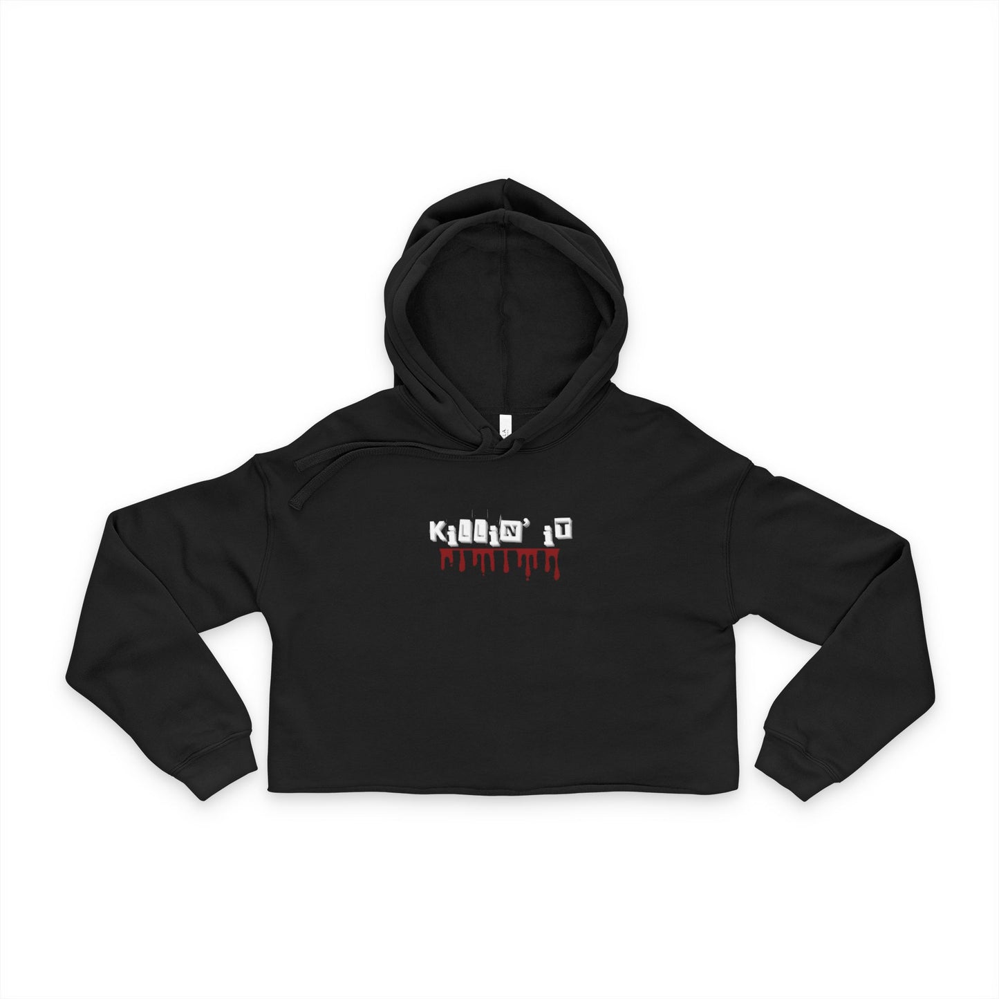 Killin’ It Cropped Raw Hem Hoodie — Trendy Women’s Streetwear Athleisure Sweatshirt for All Seasons