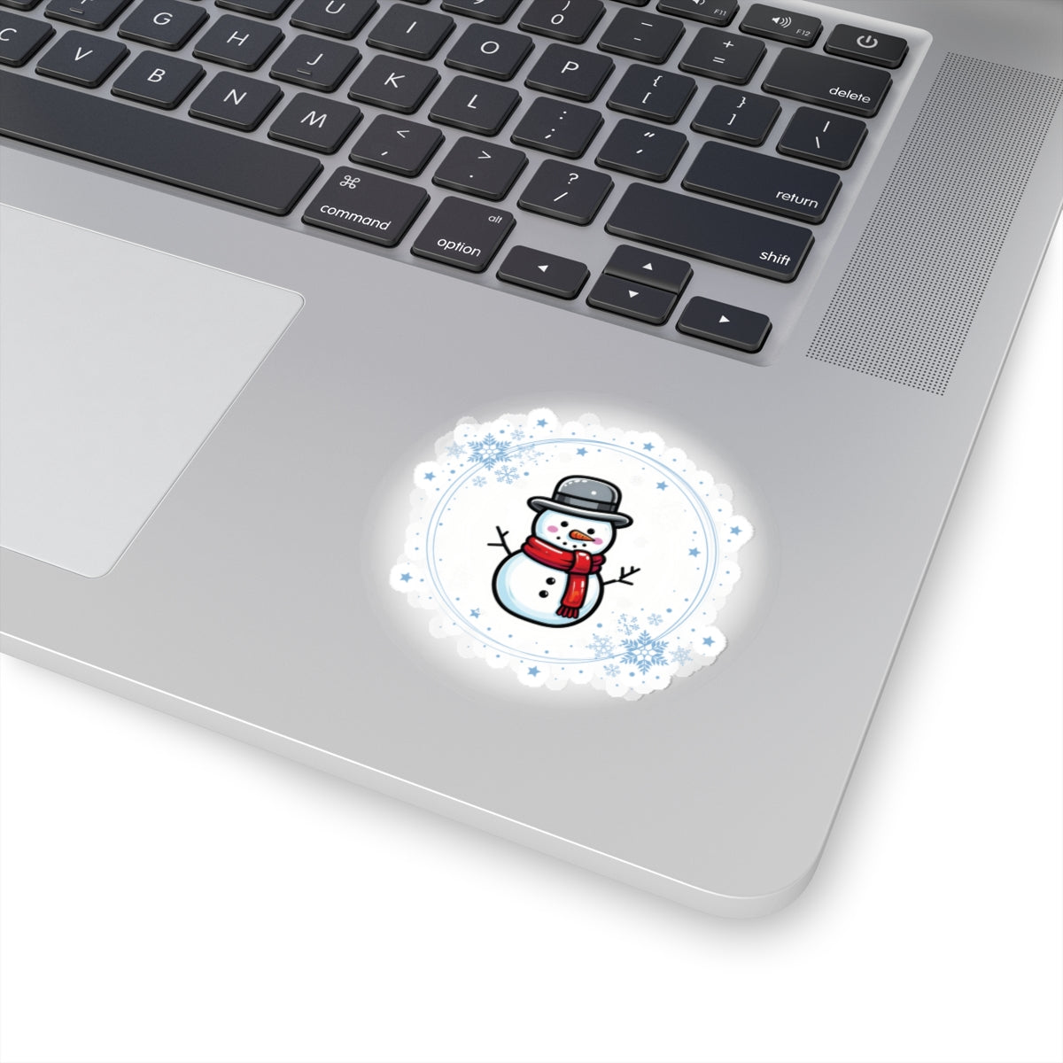 Winter Snowman Kiss-Cut Stickers, Cute Holiday Decor, Laptop Stickers, Snowman Art, Christmas Gifts, Winter Celebrations