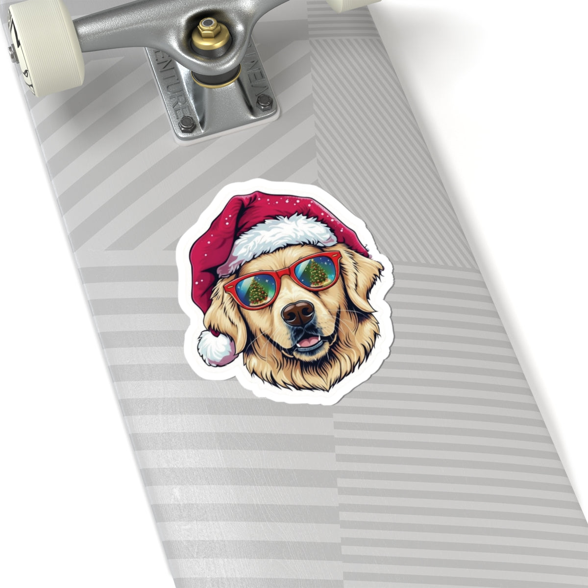 Festive Golden Retriever Stickers, Cute Dog Christmas Decorations, Holiday Laptop Decor, Gift for Dog Lovers, Pet Celebration Stickers