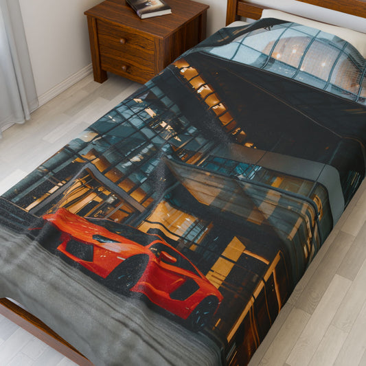 Luxury Sports Car Velveteen Plush Blanket – Soft Throw for Car Lovers, Automotive Enthusiasts & Modern Home Décor