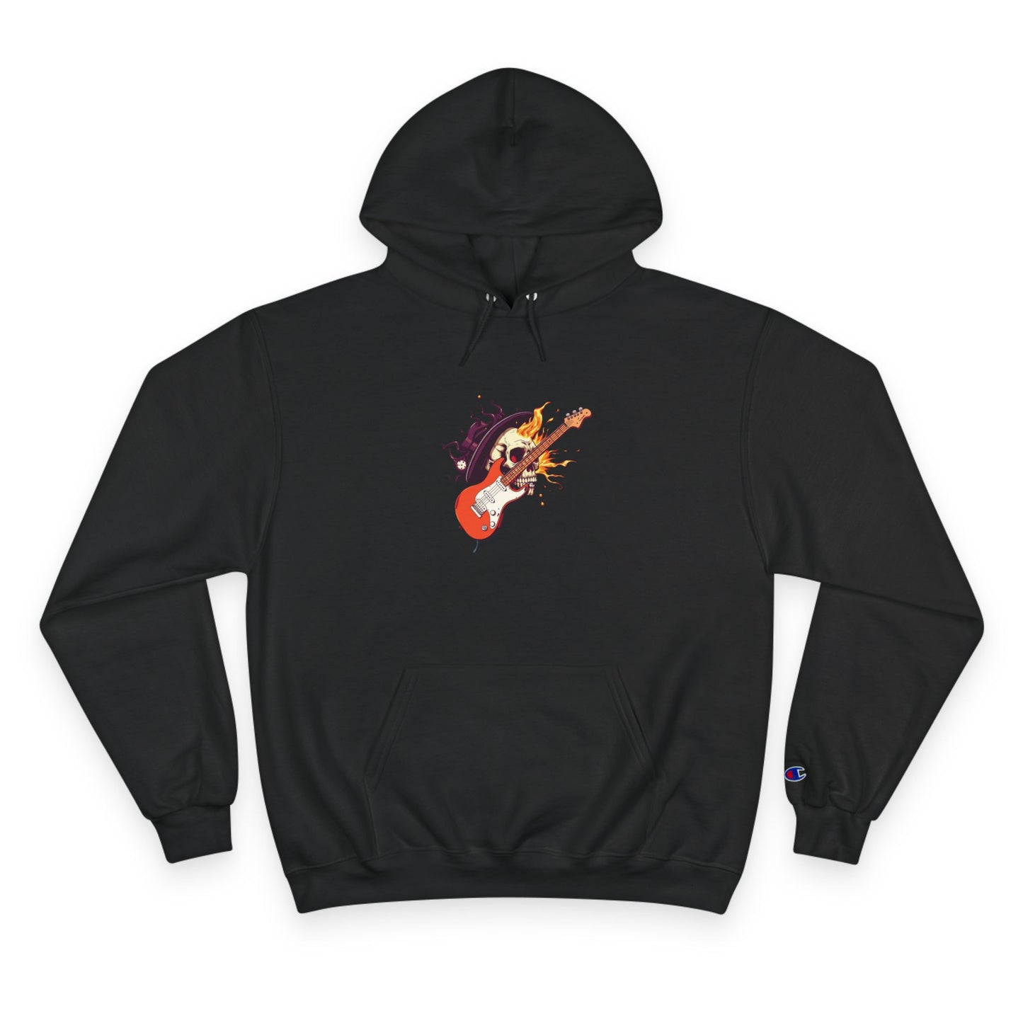 Guitar Lover Champion Hoodie – Music Lover Sweatshirt, Casual Unisex Hoodie, Cozy Streetwear, Unique Guitar Design, Gift for Friends