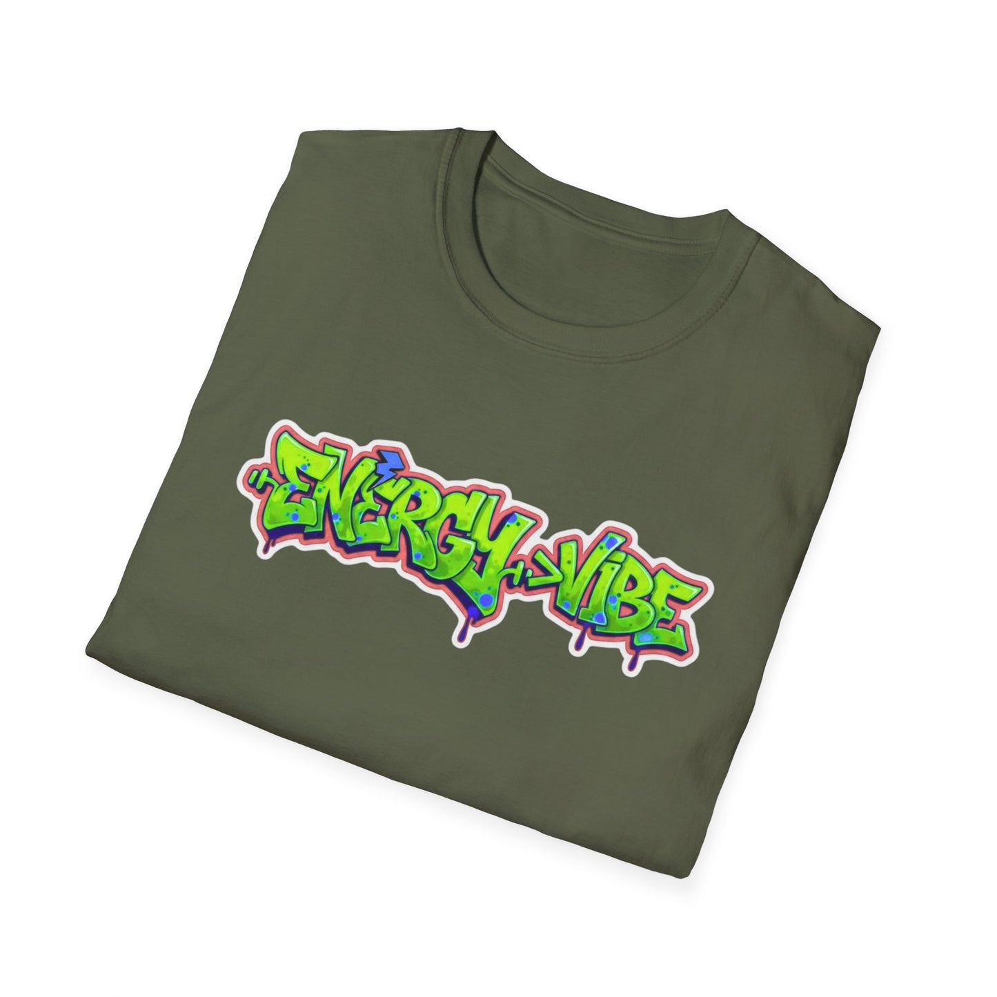 Energy > Vibe T-Shirt — Neon Green Graffiti Streetwear Tee