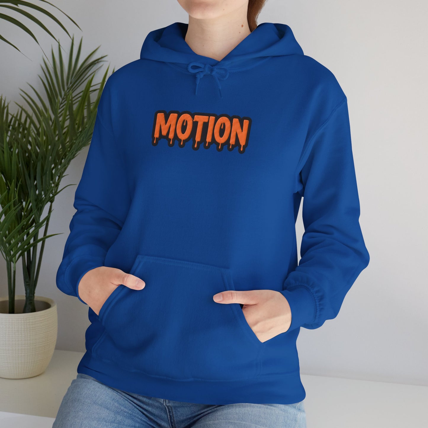 Motion Graphic Hoodie — Orange Drip Logo Pullover