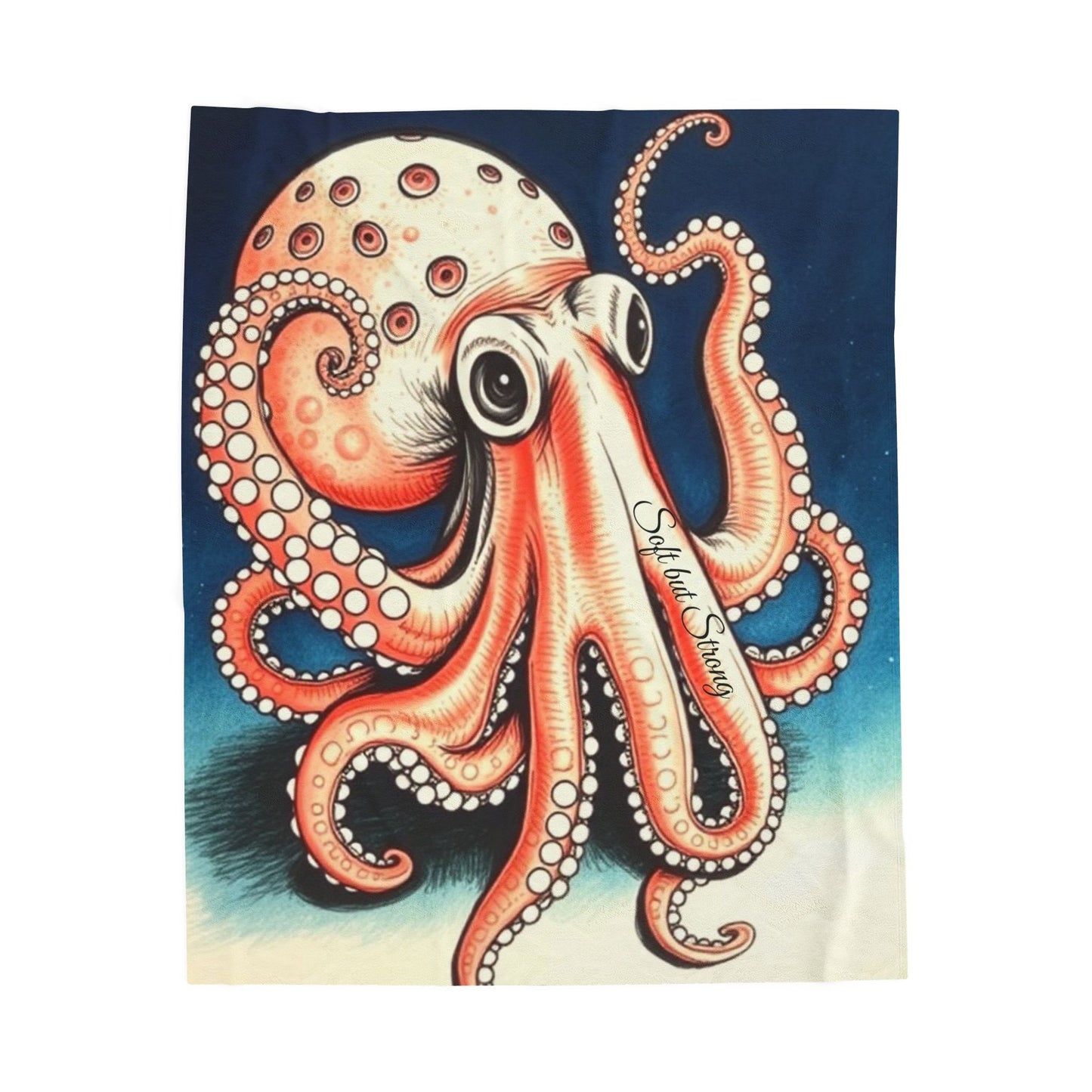 Soft But Strong Octopus Velveteen Plush Blanket — Cozy Ocean & Nautical Throw for Marine Life Lovers