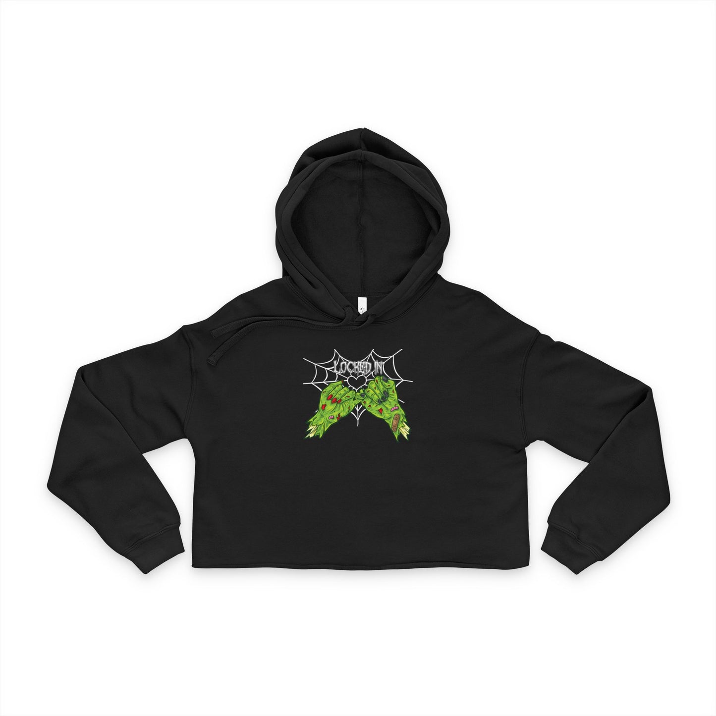 Locked In Cropped Raw Hem Hoodie — Cozy Women’s Streetwear Sweatshirt for Fall & Summer