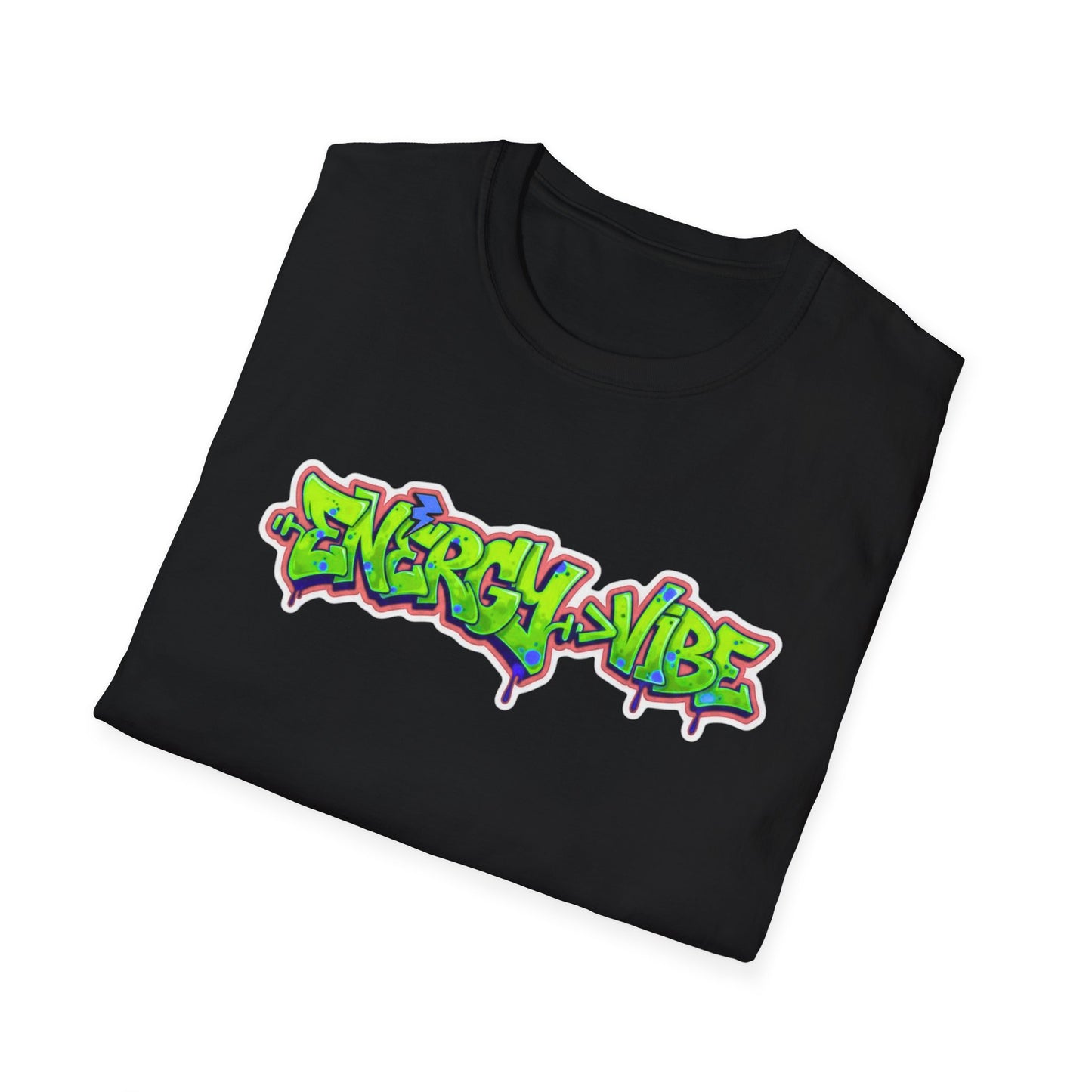 Energy > Vibe T-Shirt — Neon Green Graffiti Streetwear Tee