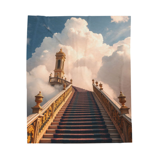 Dreamy Stairway Blanket – Soft Plush Throw for Nursery, Self-Care & Whimsical Home Décor