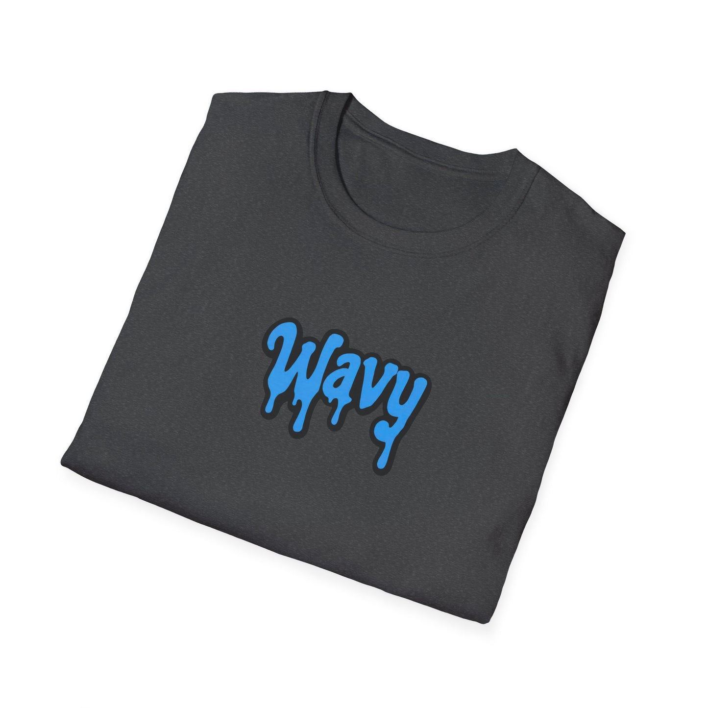 T-Shirt — Blue Drip "Wavy" Graphic Tee