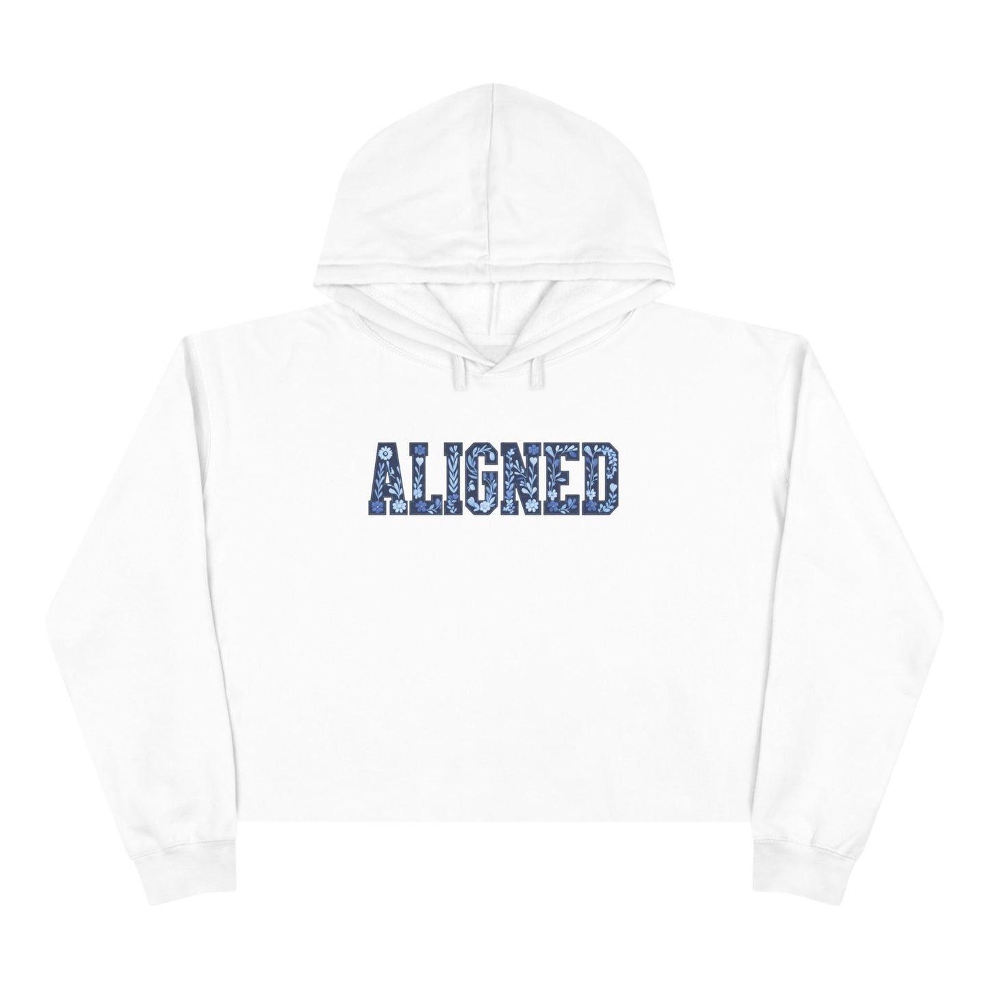 Aligned Crop Hoodie - Cozy Loungewear for Mindfulness, Perfect for Yoga, Self-Care, and Casual Outings, Gifts for Her, Trendy Sweatshirt