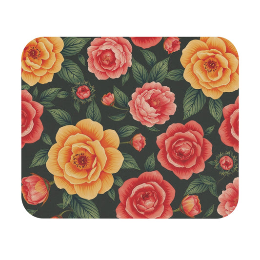 Floral Mouse Pad - Vibrant Rose Design, Office Decor, Gift for Her, Home Office Accessory, Computer Essentials