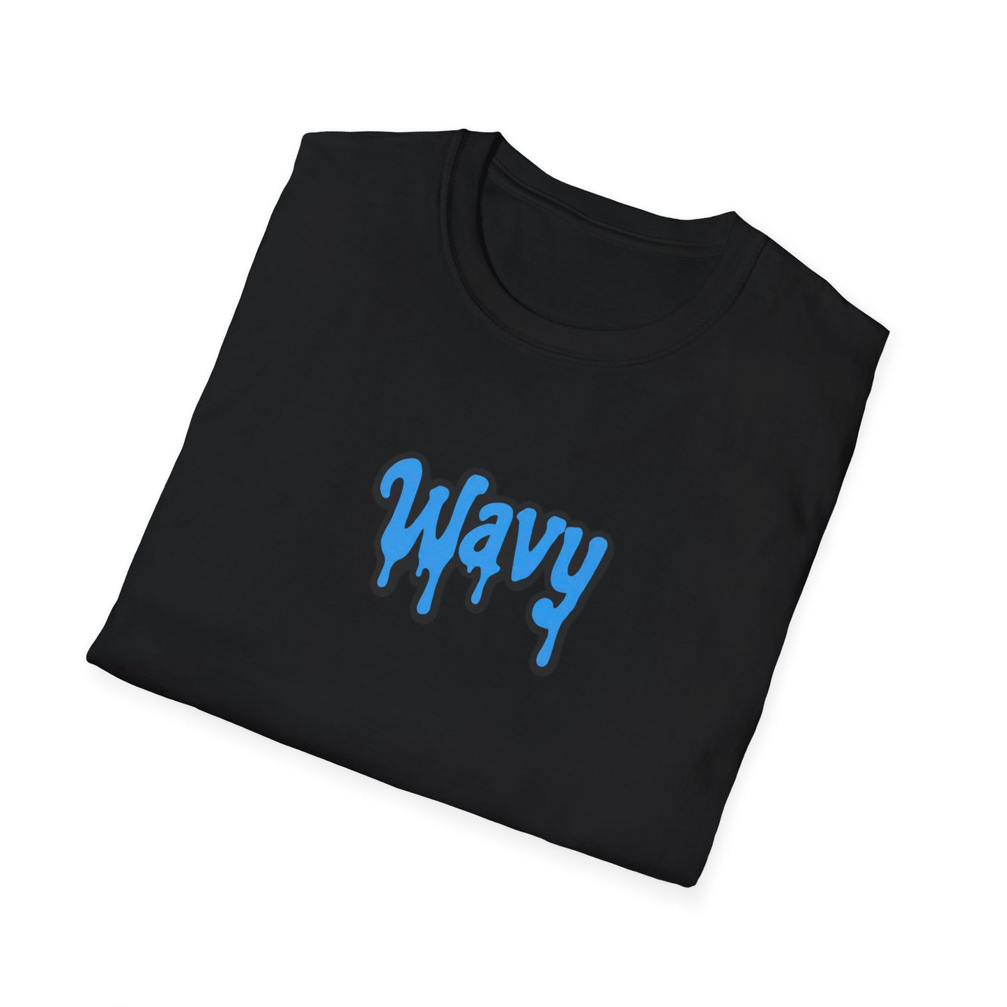 T-Shirt — Blue Drip "Wavy" Graphic Tee