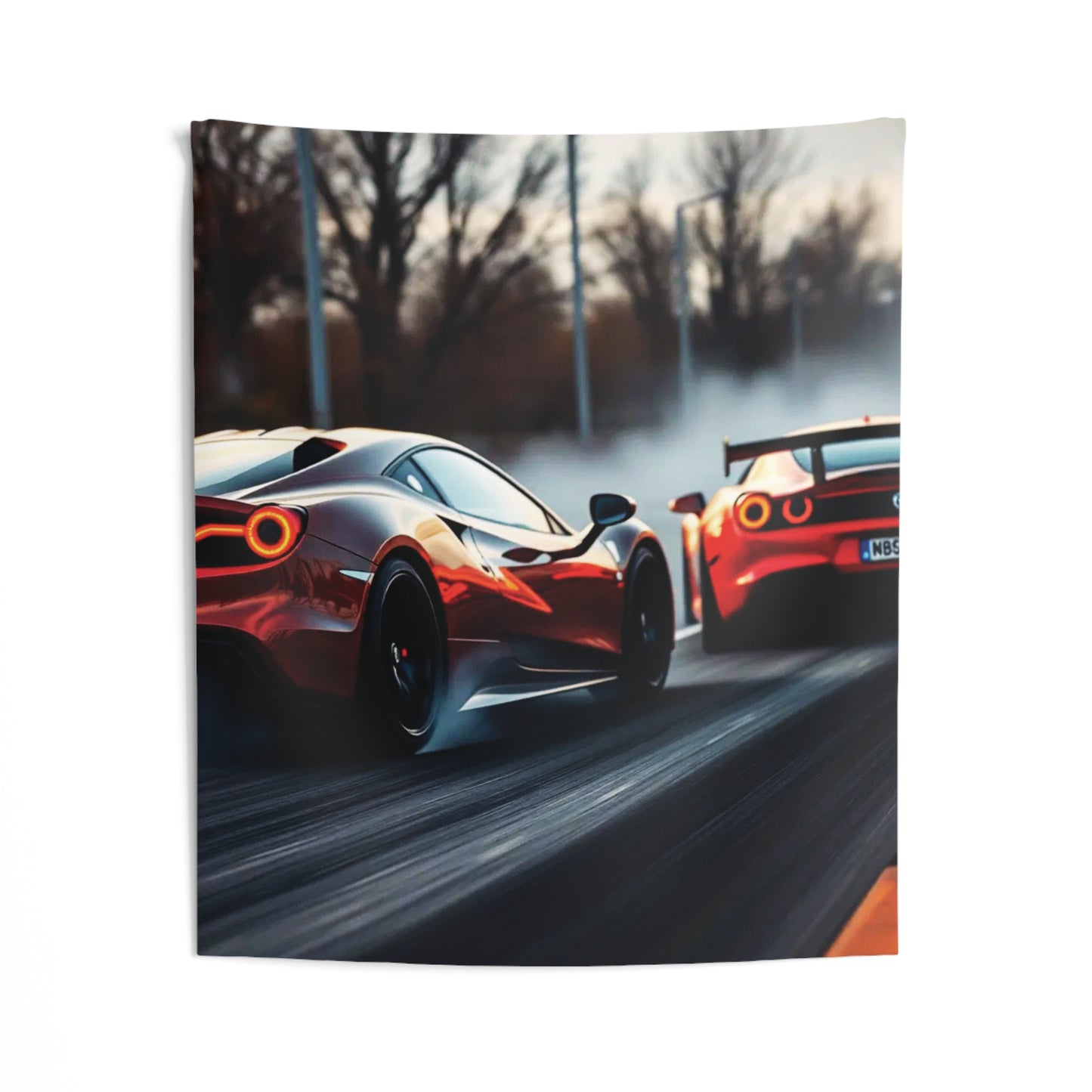 Racing Cars Tapestry | Large Wall Hanging for Car Enthusiasts & Man Cave Decor